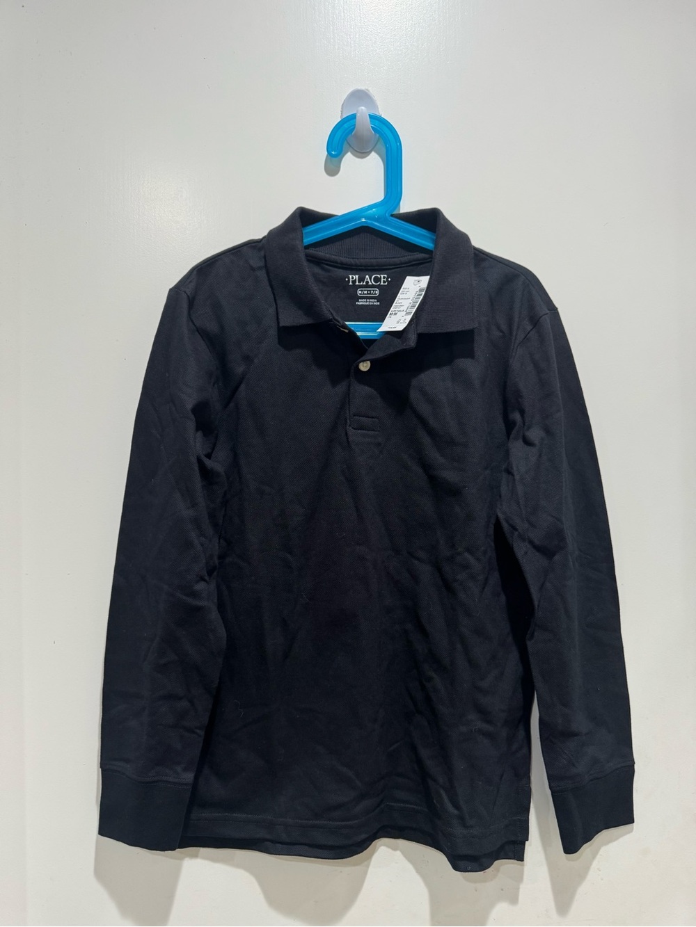 Qty:2 -Children Palace Long Sleeve Polo Shirt Uniform
- Black
